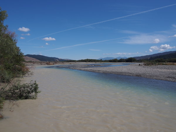 It is impossible to sight fish when a river is dirty with mud. I try to find clear water instead such as at stream mouths.