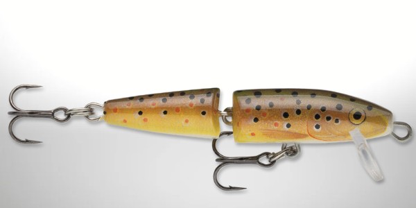 The jointed rapala is excellent for fishing for trout in cold water conditions 