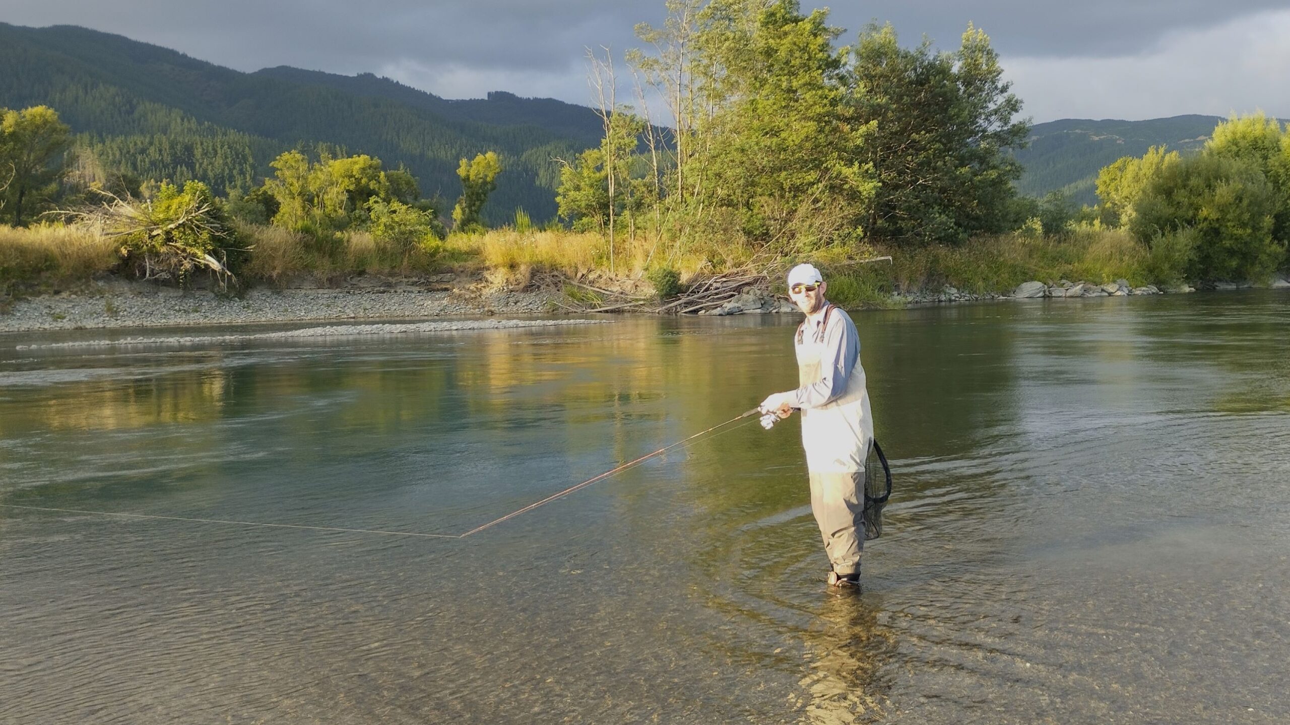 Fishing for trout with the St Croix trout and panfish rod.